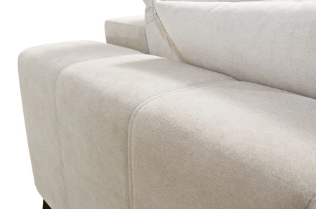 Ecksofa mit Schlaffunktion Penejos III creme rechte Ecke äußerst bequemes und praktisches Ecksofa für das Wohnzimmer zwei Container für Bettzeug