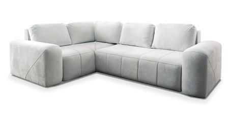 Ecksofa mit Schlaffunktion Bovec II grüne Olive links komfortables Ecksofa mit stilvollem Charakter Bettzeug Container