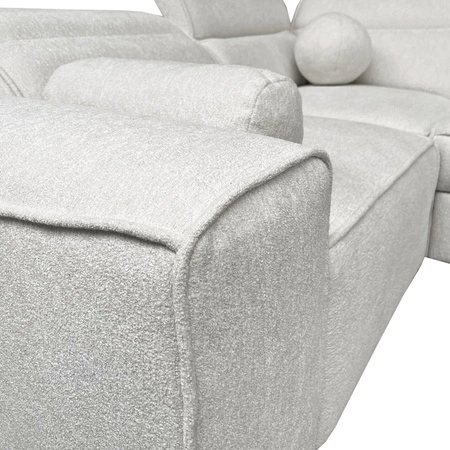 Ecksofa mit Schlaffunktion Viano IV grau-blau rechts Designer-Ecksofa das sich perfekt in moderne Einrichtungen einfügt