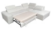 Ecksofa mit Schlaffunktion Viano VII creme rechte Ecke trendy und stilvoll mit verstellbaren Kopfstützen Zierkissen