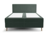 Boxspringbett Totti 160x200 grün stilvolles Bett mit Bettzeug Lagerung dreidimensionalen Stoff mit ausdrucksstarken Streifen