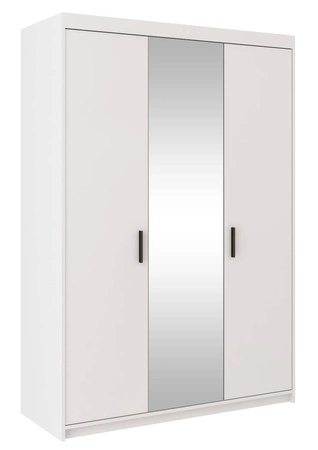 Spiegelschrank Rene 133 cm weiß modernes Design und ABS bearbeitete Kanten