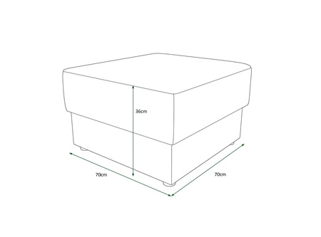 Fogu Pouffe Grau Asche Stilvoller Design-Pouffe ideal zur Ergänzung einer Inneneinrichtung Weicher Cordstoff mit markanten Streifen