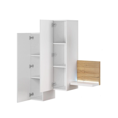 Bota anthrazit / Eiche ribbec asymmetrischen Schrank in einem modernen Stil resistent gegen Schäden sehr funktionell