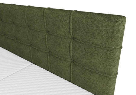Boxspringbett Irvine 160x200 grün stilvolles Bett mit Bettzeugablage komfortables Kopfteil begeistert durch sein elegantes Design