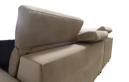 Ecksofa mit Schlaffunktion Kelly Sleek II lavendel rosa links elegantes Ecksofa für Wohnzimmer aus Webstoff