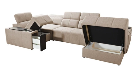Ecksofa mit Schlaffunktion Tesalia IV honey right komfortables Ecksofa für den Wohnbereich mit innovativer Schiebefunktion der Rückenlehne