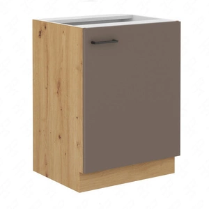 Schrank mit Regal Rimini 60 D 1F BB Stehender Küchenschrank resistent gegen Dampf, Auslaufen und Hitze