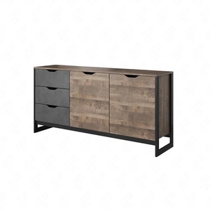 Schubladenkommode Holte 161 cm Eiche grange sand / matera modernes Design und Schubladensystem mit Vollauszug