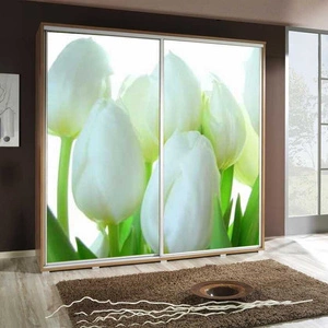 Artistino 205 cm Schiebeschrank mit Tulpentreppe Grafik Der Korpus des Schranks in Eiche Catania aus 22 mm starker Platte