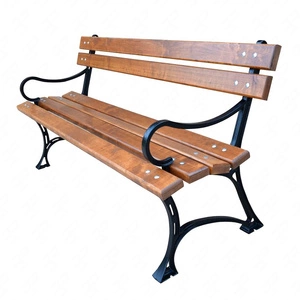 Gartenbank 150 cm FIEM-02-LKZP-150 Royal Gusseisen mit Rückenlehne Erlenholz lackiert