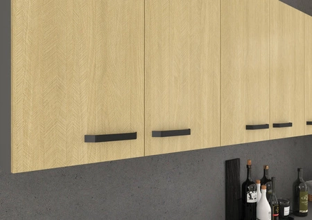 Chevron 45 G-72 1F Küchenwandschrank mit dekorativem Fischgrätdekor feuchtigkeits- und beschädigungsbeständiger Schrank