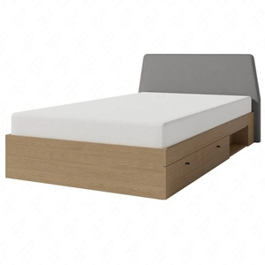 Bett mit Schubladen Olivio 120x200 cm Eiche baltic dune ideal für ein Kinderzimmer mit gepolstertem Kopfteil und Schubladen