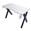 Xeno Gaming-Schreibtisch weiß/schwarz Designer und ergonomischer Schreibtisch stabile Platte mit rutschfester Kohlefaser bezogen