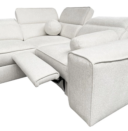 Ecksofa mit Schlaffunktion Viano II Lux patina rechtshändiges Designer-Ecksofa für das Wohnzimmer mit komfortablem ausziehbarem Fußteil