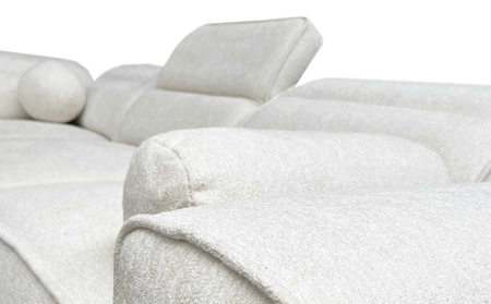 Ecksofa mit Schlaffunktion Viano VIII grün links modernes Ecksofa mit interessantem Design Bettzeugcontainer