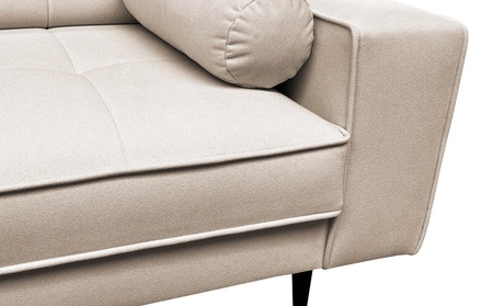 Ecksofa Samos beige links modernes Design einfach und stilvoll Körper zu jedem Interieur Design verstellbare Kopfstützen passen