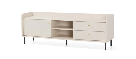 TV Schrank Ferdi 170 cm sandbeige eleganter TV-Schrank in einem modischen Stil Korpus über die Linie der Tischplatte verlängert