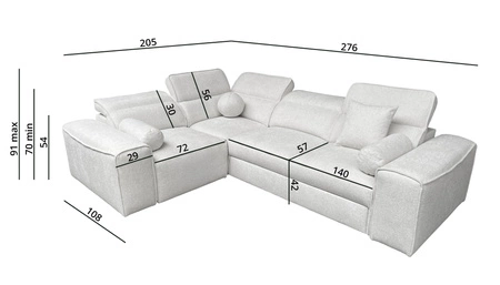 Ecksofa mit Schlaffunktion Viano II Patina linkes Design Ecksofa das sich perfekt in moderne Einrichtungen einfügt
