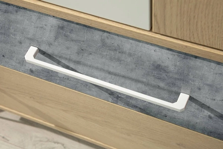 Cary Möbelset Biskuit Eiche / Weiß / Beton ideal für ein Jugend- oder Kinderzimmer in einem trendigen Stil