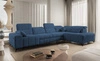 Ecksofa mit Schlaffunktion Penejos XI blau rechts bequemes Ecksofa mit verstellbaren Kopfstützen und zwei Bettkästen