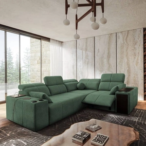 Ecksofa mit Schlaffunktion Tesalia II Lux mint rechts komfortables Ecksofa mit verschiebbarer Rückenlehne und ausziehbarer Fußstütze