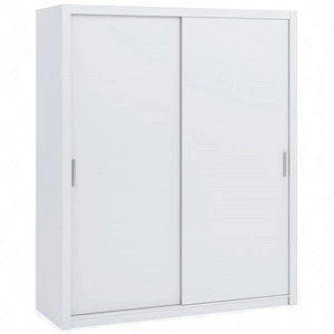 Rico Schiebeschrank 180 cm weiß Funktionsmöbel klassische Form idealer Kleiderschrank für Schlafzimmer Garderobe oder Diele