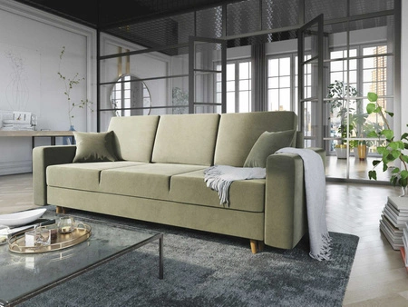 Sofa mit Schlaffunktion Kent beigefarbene im traditionellen und skandinavischen Stil passt perfekt in jedes Interieur
