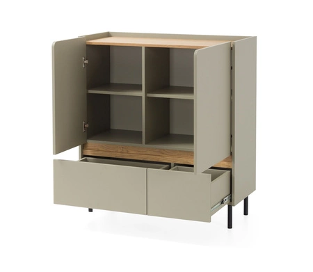 Möbelset Paguro sandbeige / Eiche geölt ideal für ein Jugendzimmer im trendigen Stil