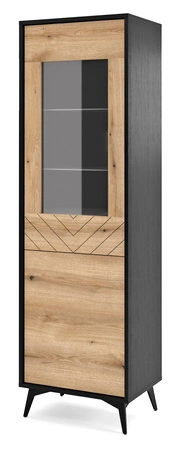 Vitrine Gusto 54 cm Schwarz / Eiche Evoke Designerund komfortables Möbelstück für moderne und funktionale Innenräume