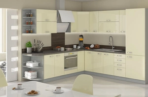 Karmen Eck-Küchenmöbel-Set 260x270 cm glänzende Fronten Schrank-Stil wird das Innere einer jeden Küche passen