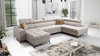 Ecksofa mit Schlaffunktion Bolmso VI beige links bequemes Ecksofa mit verstellbaren Kopfstützen dekorative Steppung auf der Sitzfläche