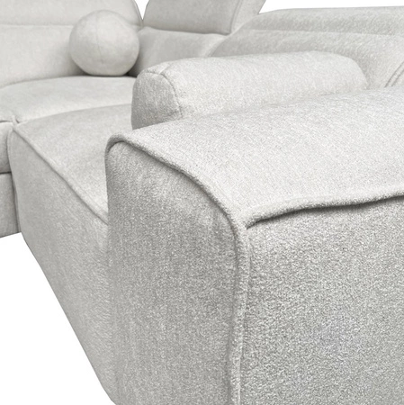 Ecksofa mit Schlaffunktion Viano II hellbraun rechts Designer Schlafsofa in modernem Ambiente