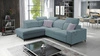 Ecksofa mit Schlaffunktion Kelly Sleek VII Arctic blau linke Seite geflochtene komfortable und funktionelle Ecksofa für Wohnzimmer