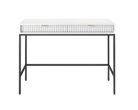 Konsolentisch Lovro Weiß mit Schubladen Stilvolles und funktionales Möbelstück für Flur Wohnzimmer oder Büro