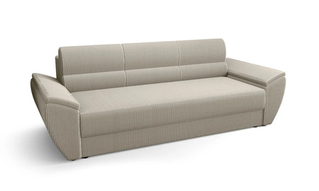 Sofa Fogu Bis elfenbein stilvolles Schlafsofa mit bequemen Armlehnen Cord-Stoff-Polsterung Container für Bettzeug