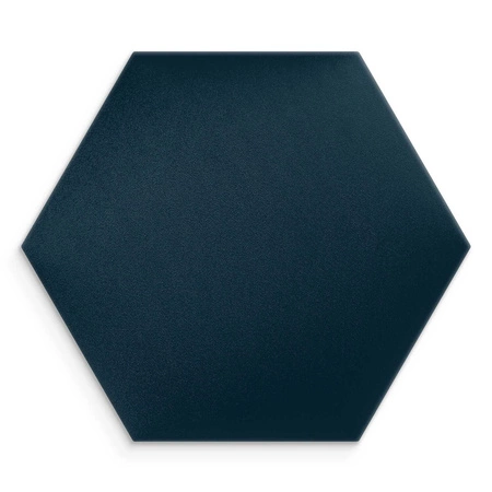 Gepolstertes Paneel Hexagon 30x26 cm marineblau stilvolles Wandpaneel Veloursstoff modische Dekoration jedes Interieurs