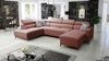 Ecksofa mit Schlaffunktion Savona VI Indian pink rechts elegantes und bequemes Ecksofa für Wohnzimmer mit zwei Bettkästen 