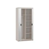 Kleiderschrank Rene 90 cm beige sand stilvolles Design schlichte Form idealer Kleiderschrank mit Spiegel für Schlafzimmer oder Flur ABS beendet Kanten