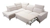 Ecksofa mit Schlaffunktion Kelly Sleek VII hellbraun links geflochten bequemes und funktionelles Ecksofa für Wohnzimmer