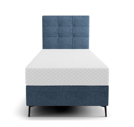 Boxspringbett Irvine 80x200 blau Stilvolles Bett mit Bettzeugablage und hohem Kopfteil besticht durch sein elegantes Design
