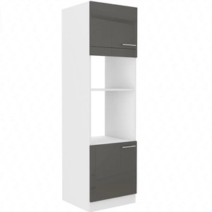 Einbau-Backofen und Mikrowellenherd Sockel Milo 60 DPM-210 2F Schrank mit Schubladen resistent gegen Dampf, Flecken und Hitze