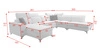 Ecksofa mit Schlaffunktion Kelly Sleek X braun linkes extrem elegantes Ecksofa für Wohnzimmer mit verstellbaren Kopfstützen