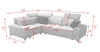 Ecksofa mit Schlaffunktion Kelly Sleek II grau links elegantes Ecksofa für das Wohnzimmer aus strapazierfähigem Webstoff