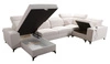 Ecksofa mit Schlaffunktion Kelly Sleek IV graphit links Ecksofa mit Bettkästen Webstoff