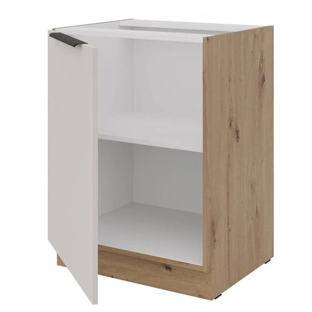 Küchenmöbelset Soela 330 cm elegante Küchenschränke in dezenten und natürlichen Farben Griffe mit Metallkante