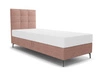 Boxspringbett Irvine 90x200 rosa stilvolles Bett mit Bettzeugablage und hohem Kopfteil besticht durch sein elegantes Design