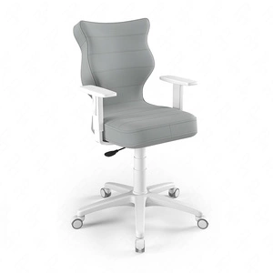 Schreibtischstuhl Duo grau Esche passend für Körpergröße 159-188 cm ergonomischer Drehstuhl mit verstellbaren Armlehnen