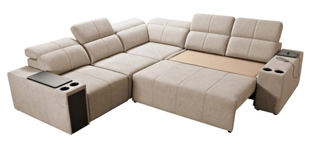 Ecksofa mit Schlaffunktion Tesalia III mint links komfortables Ecksofa mit verschiebbarer Rückenlehne zwei Bettkästen