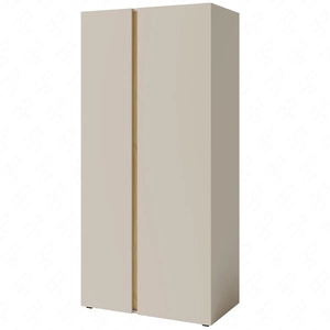 Kleiderschrank Paguro 90 cm sandbeige / geölte Eiche modernes Design ABS-Finish Kleiderschrank für Jugendzimmer